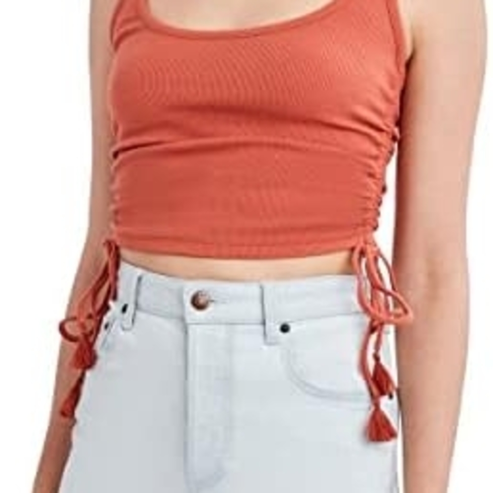 Women's Rust Sleeveless Crop Top